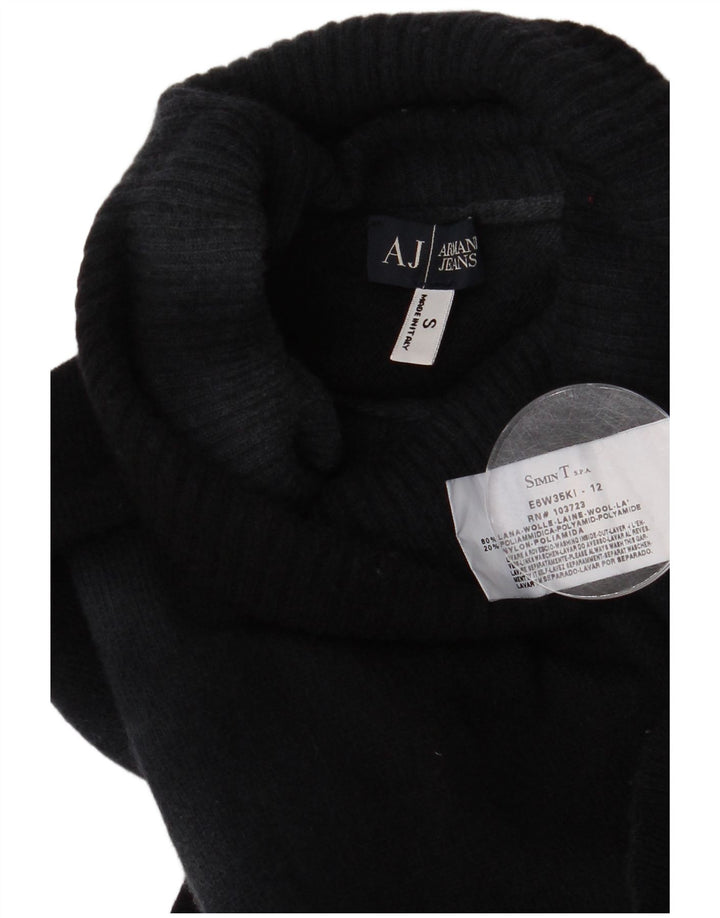 Armani Jeans Pull col roulé pour femme UK 10 Petit Bleu marine Tie Dye