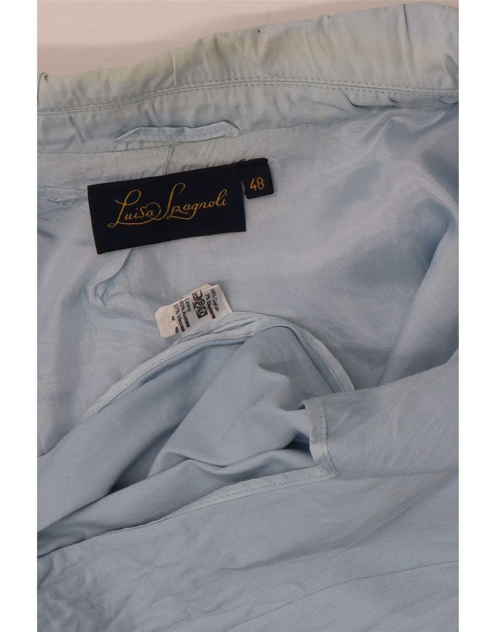 Luisa Spagnoli Veste Blazer 3 Boutons Femme IT 48 XL Bleu Coton