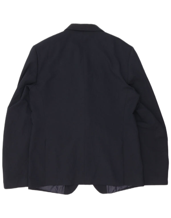 Zara Veste Blazer 2 Boutons Homme EU 52 Large Bleu Marine