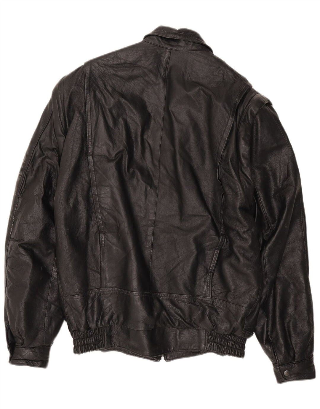 veste en cuir homme vintage UK 40 Grand cuir noir