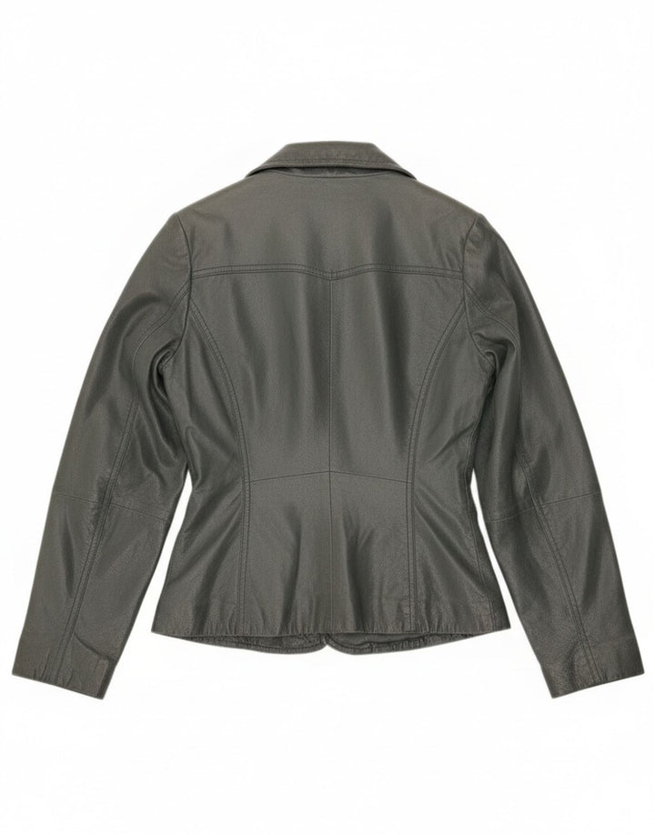 vintage Femme 3 Bouton Blazer Veste UK 10 Petit Gris
