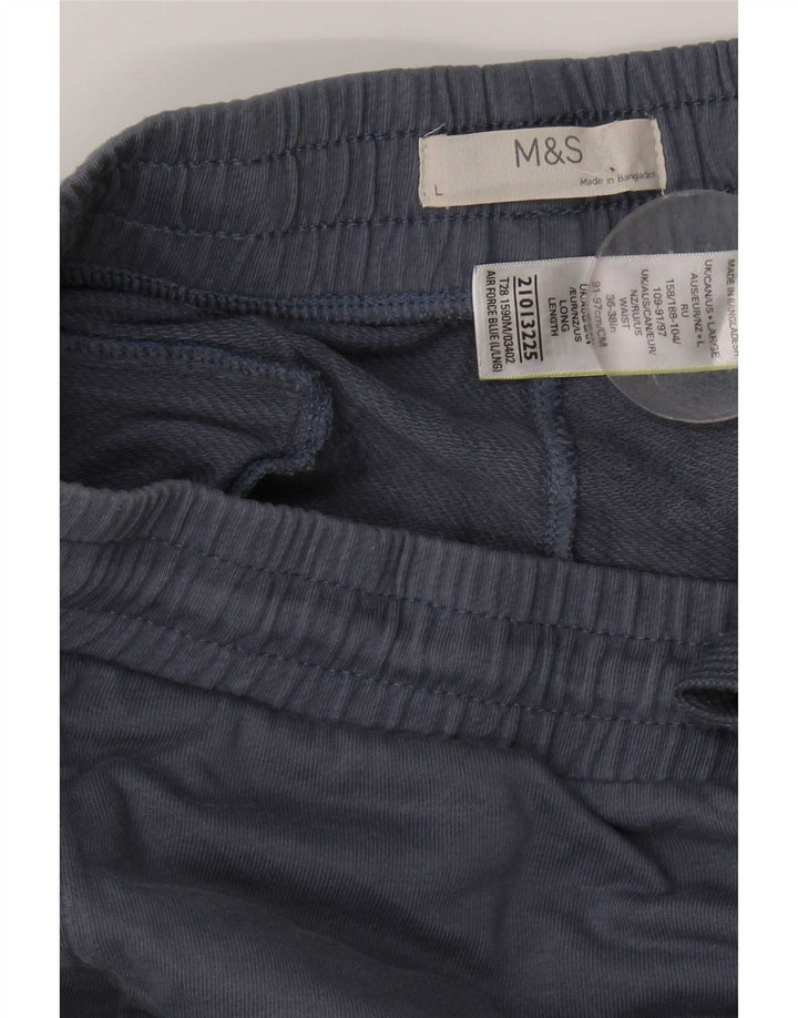 Marks & Spencer Pantalon de survêtement pour homme Large Bleu Coton
