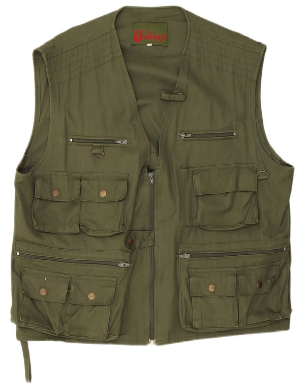 Univers Gilet utilitaire pour homme UK 44 2XL Kaki Coton
