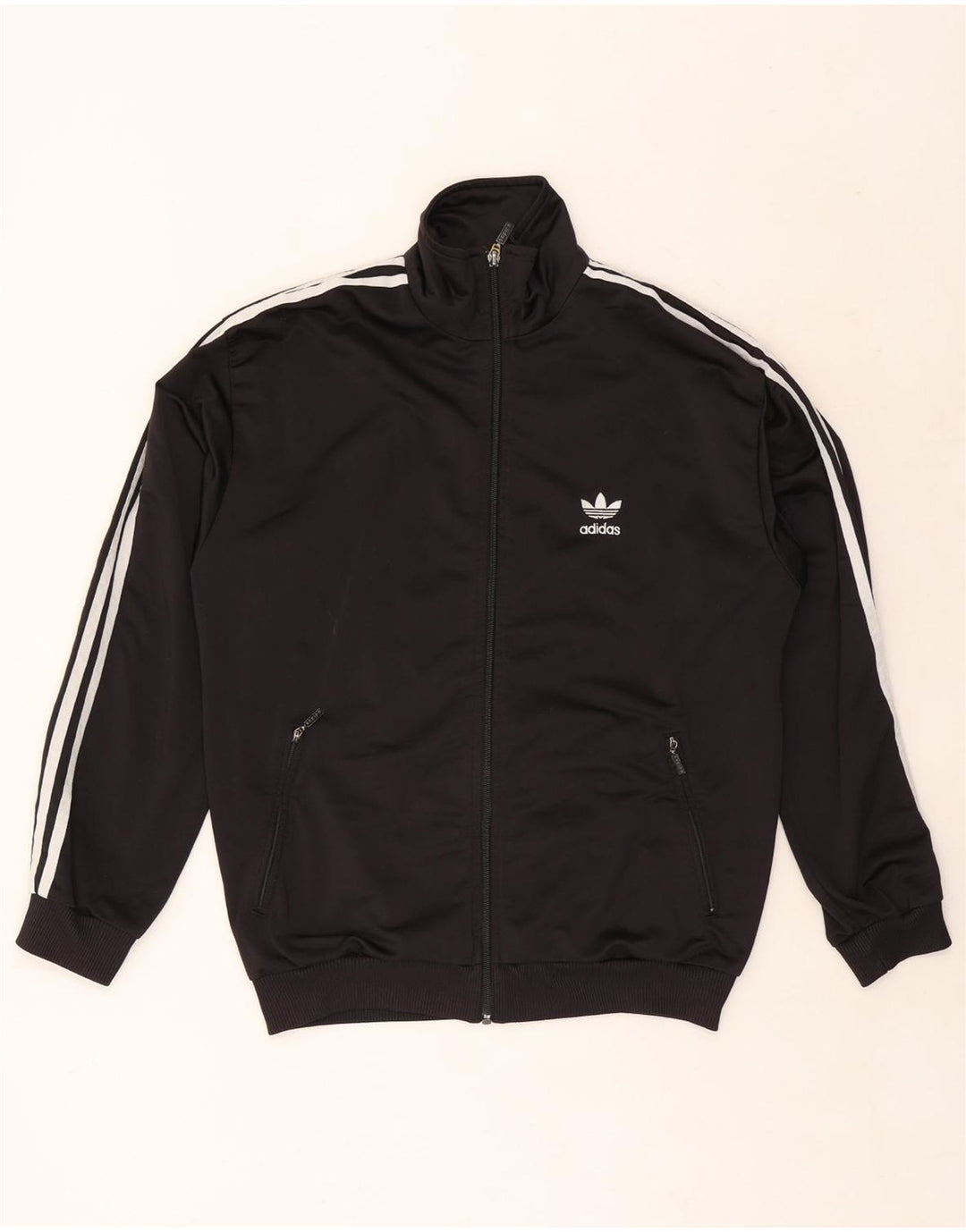 ADIDAS Veste de survêtement pour homme UK 34/36 Petit Noir Polyester