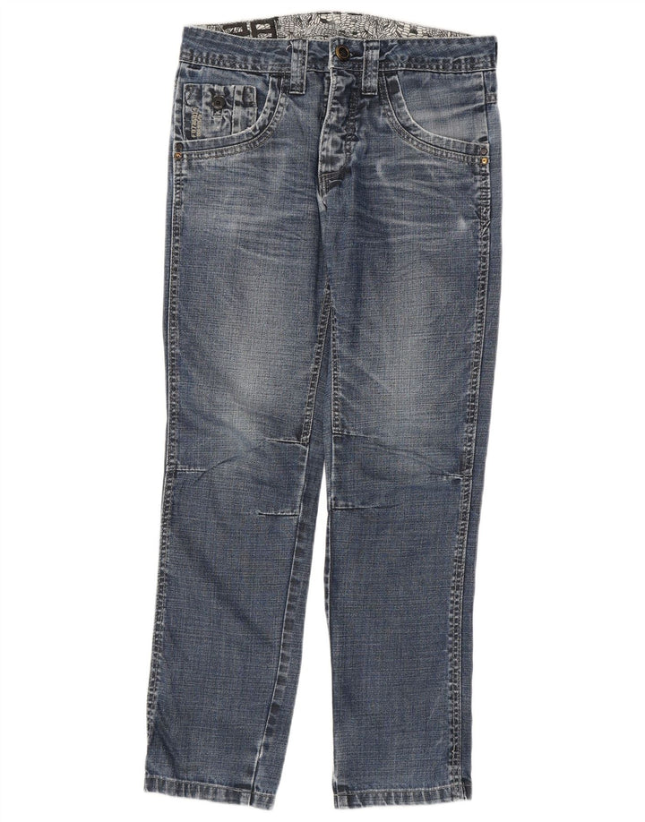 Springfield Jean droit graphique homme W28 L30 bleu coton