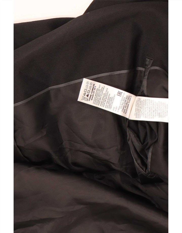 Marks & Spencer Veste blazer à 2 boutons pour homme UK 46 XL Noir Polyester