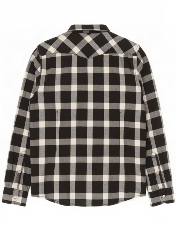 Lee Chemise Slim Fit en Flanelle Homme Noir à Carreaux en Coton