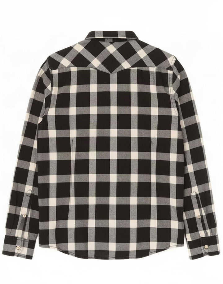 Lee Chemise Slim Fit en Flanelle Homme Noir à Carreaux en Coton