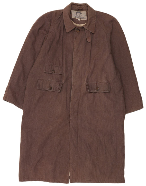 vintage Mens Overcoat UK 40 Grand Coton Brun