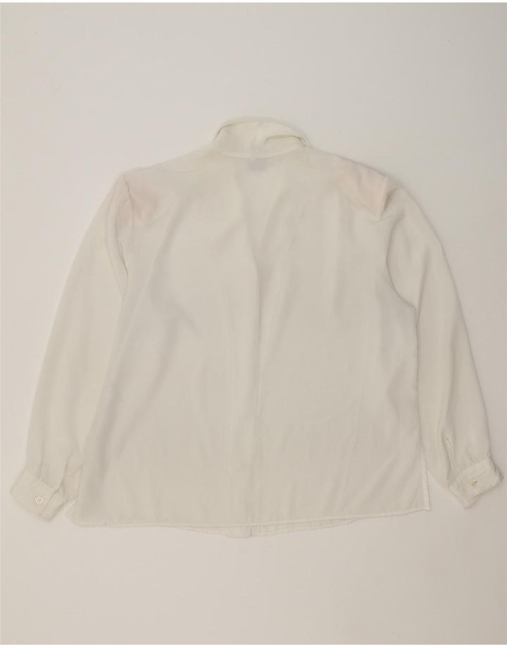 PRIMAVERA FIRENZE Womens Shirt Blouse IT 51 XL White Polyester Vintage Primavera Firenze and Second-Hand Primavera Firenze from Messina Hembry 