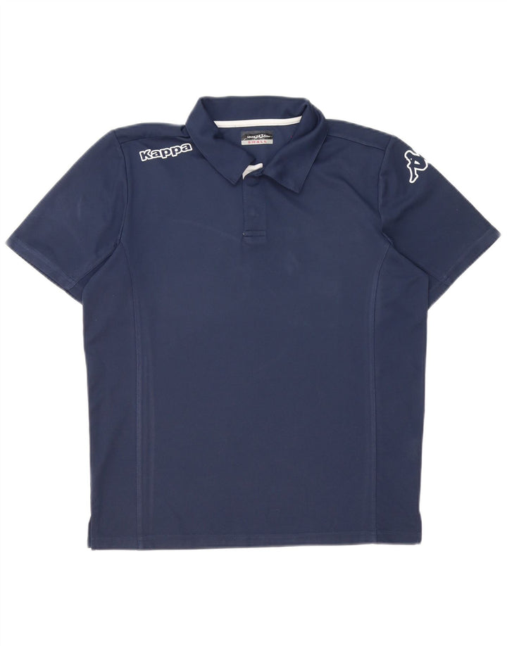 Kappa Polo Graphique Homme Petit Bleu Marine Polyester