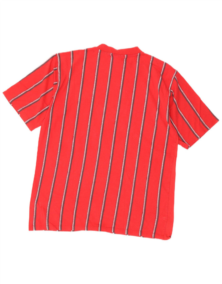 Reebok T-Shirt Homme Rouge Moyen Rayé Coton