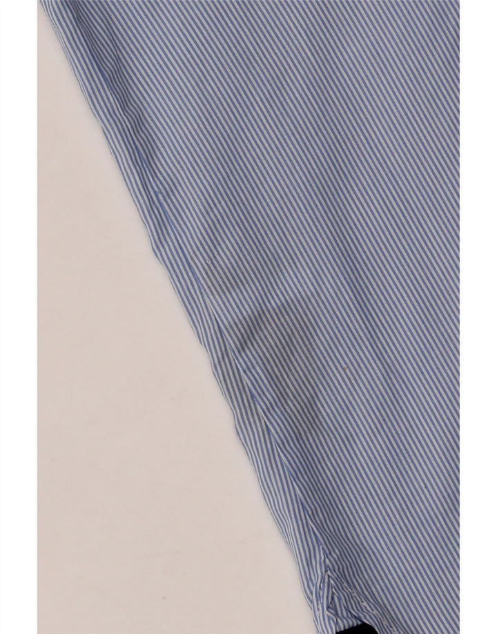 TOMMY HILFIGER Chemise Femme UK 20 2XL Coton à fines rayures bleues