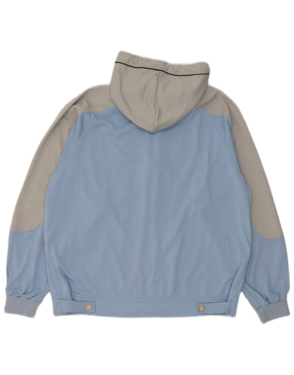 Champion Veste de survêtement à capuche pour homme Small Bleu Colorblock Polyester