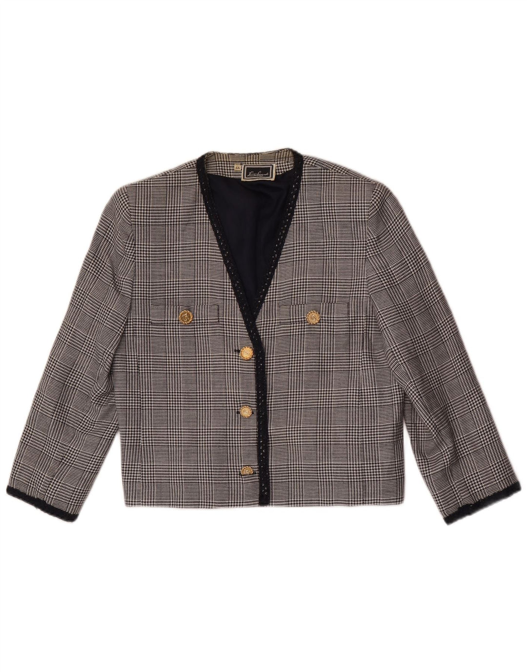 Luisa Spagnoli Veste blazer à manches 3/4 pour femme IT 44 Gris moyen