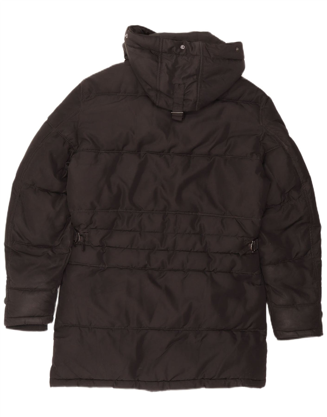 Zara Manteau matelassé à capuche pour homme UK 36 Small Noir Polyester