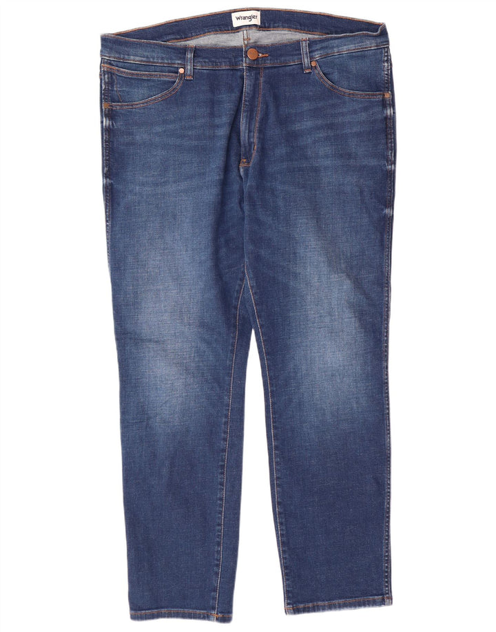 WRANGLER Jean Larston Slim Fuselé Homme W38 L32 Bleu Coton