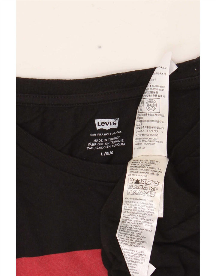 Levi's Haut Graphique à Manches Longues Homme Noir Large Coton