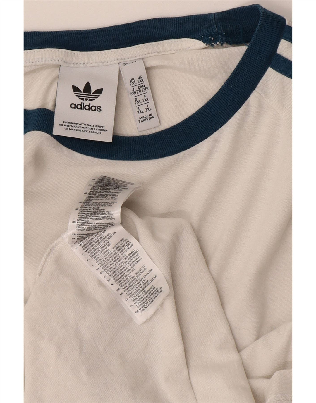 Adidas T-Shirt Homme Top 2XL Coton Blanc