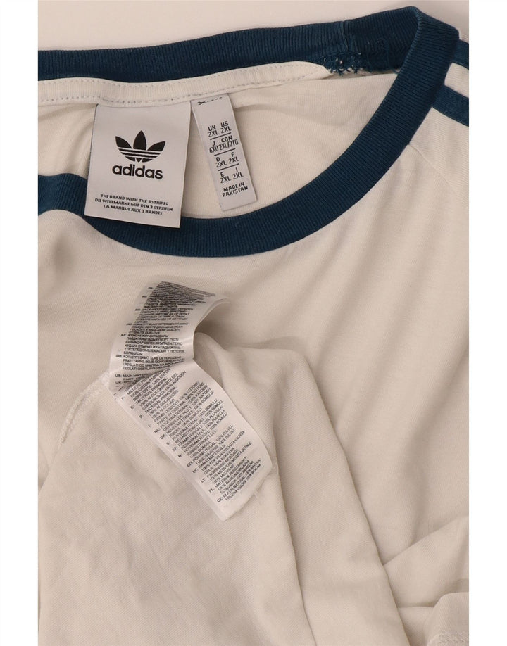 Adidas T-Shirt Homme Top 2XL Coton Blanc
