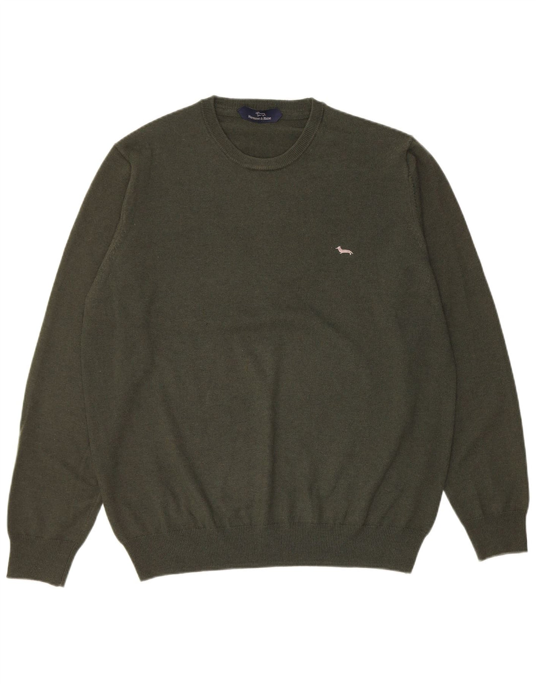 Harmont & Blaine Pull col rond homme XL laine verte