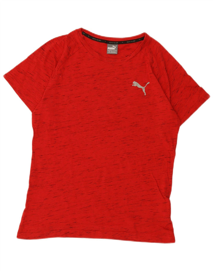Puma T-Shirt Homme Rouge Moyen Moucheté Coton