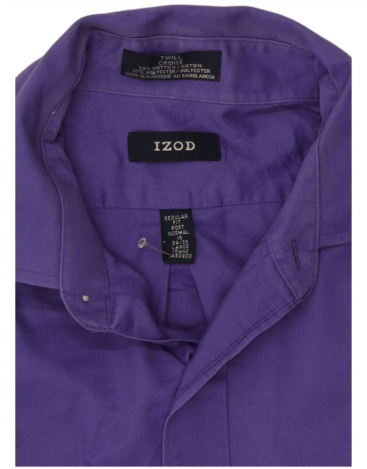 Izod Chemise Homme Taille 16 Grand Coton Violet
