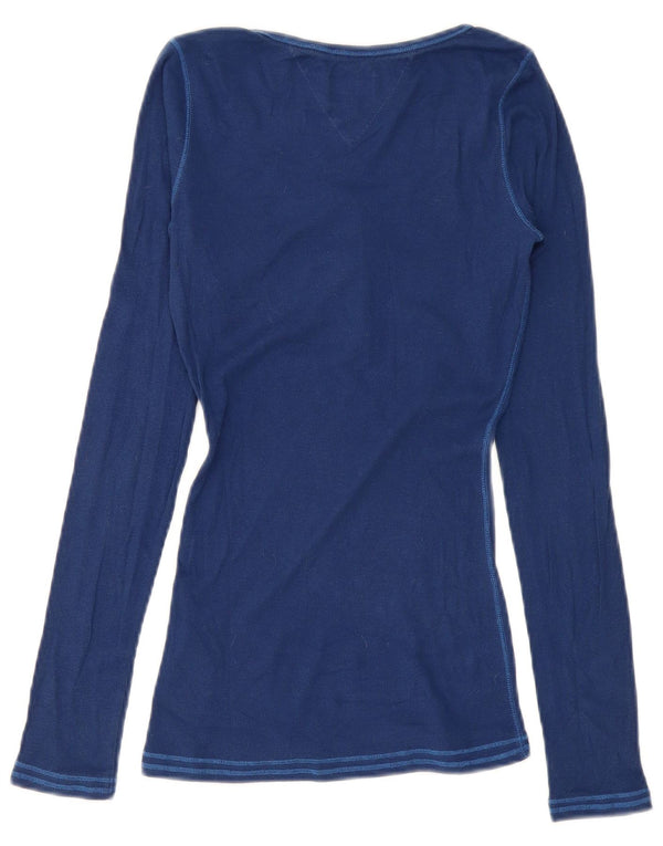 Tommy Hilfiger Haut à manches longues pour femme UK 12 Bleu marine moyen