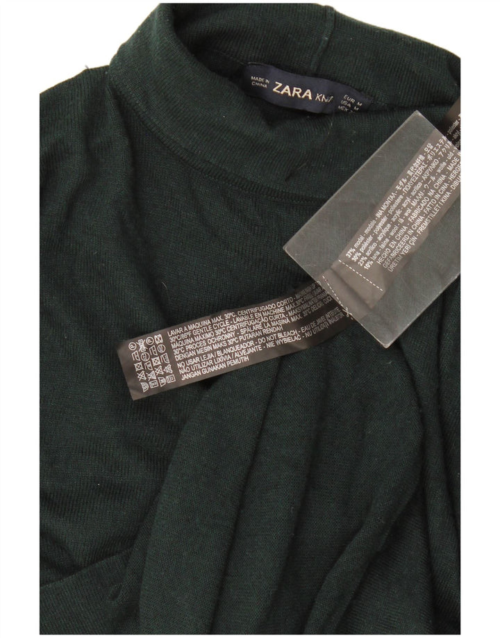 Zara Pull col roulé pour femme UK 14 Modal vert moyen