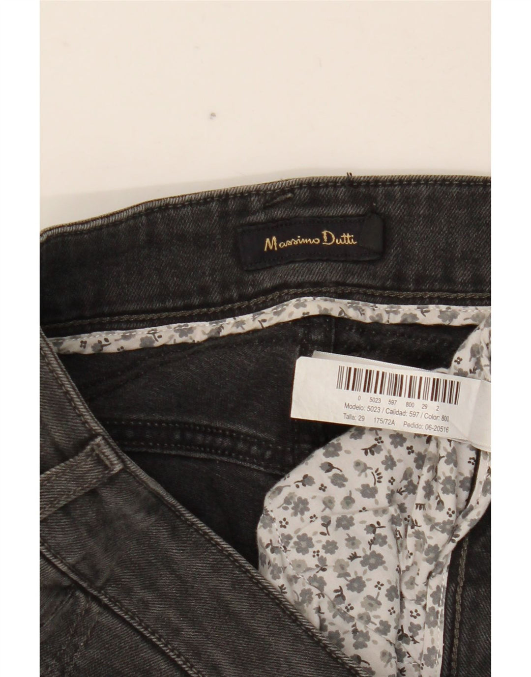 Massimo Dutti Jean Slim Femme W29 L33 Gris Coton