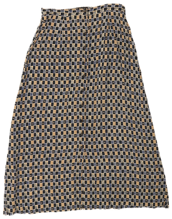 Monsoon Petite jupe longue pour femme UK 12 Medium W27 Géométrique multicolore