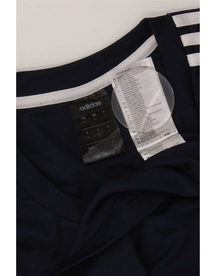 Adidas Homme Climalite T-Shirt Top XL Bleu Marine Polyester