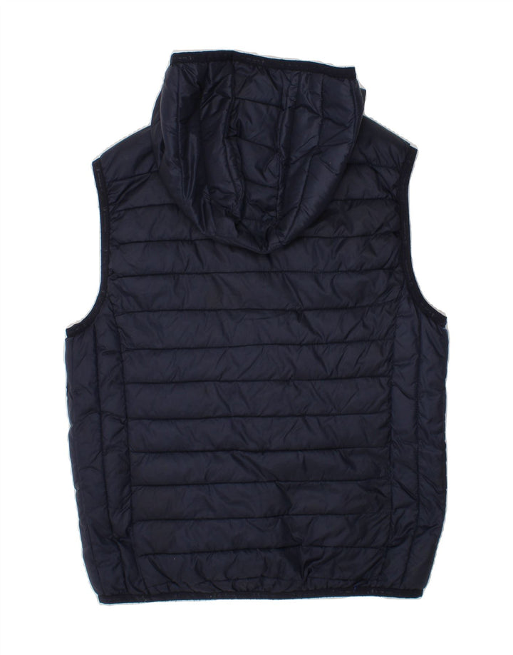 CHAMPION Boys Hooded Padded Gilet 9-10 Years Medium  Navy Blue Polyamide Vintage Champion and Second-Hand Champion from Messina Hembry 