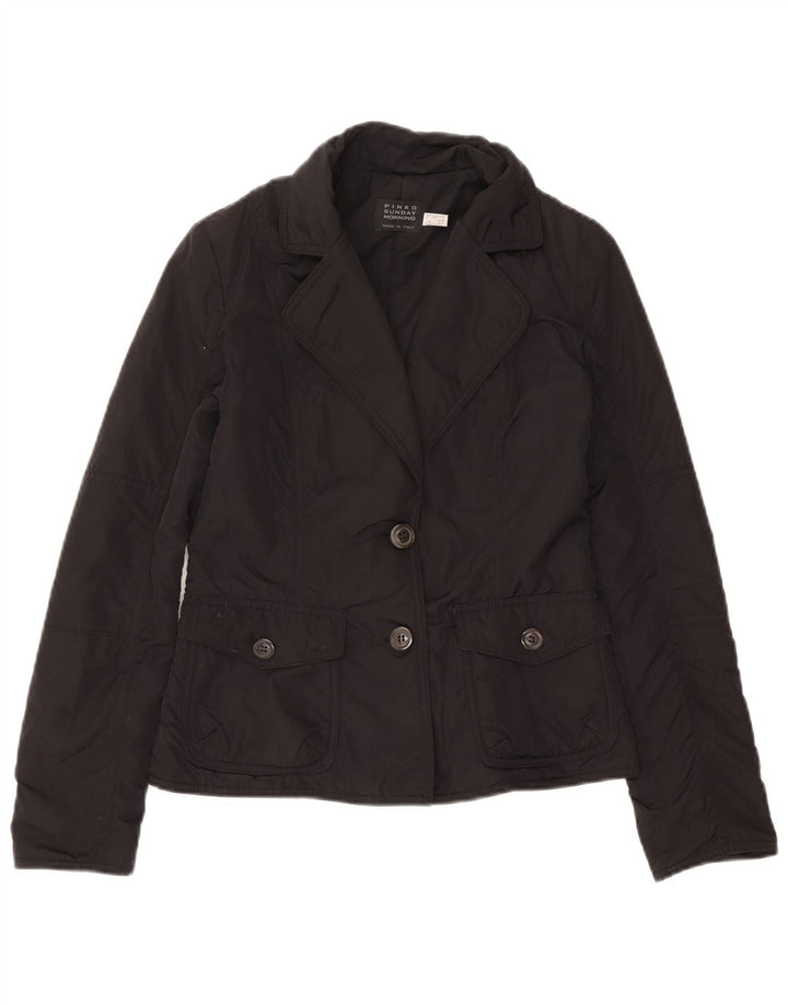 Pinko Veste blazer à 2 boutons pour femme UK 8 Small Noir Polyamide