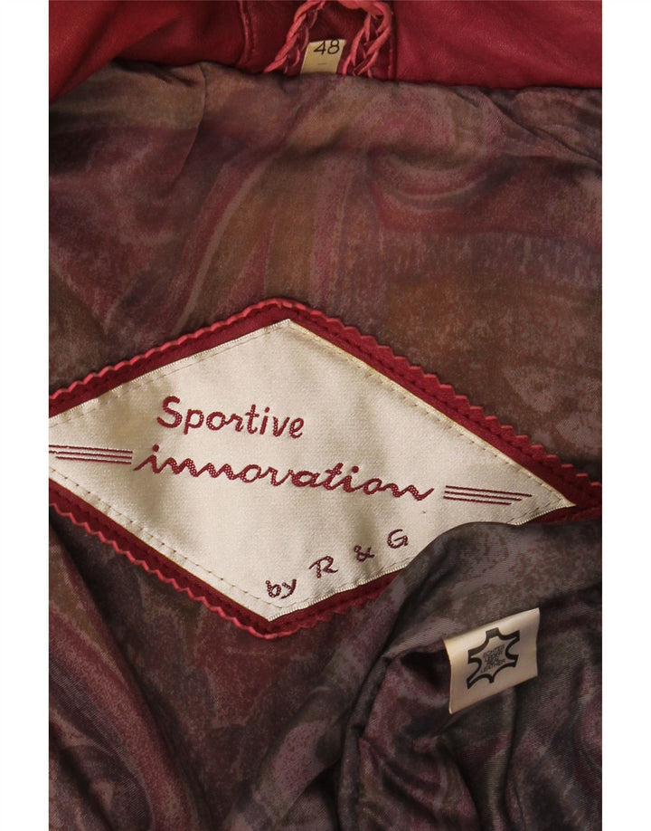 vintage Femme Veste Parka à capuche surdimensionnée EU 48 2XL Maroon