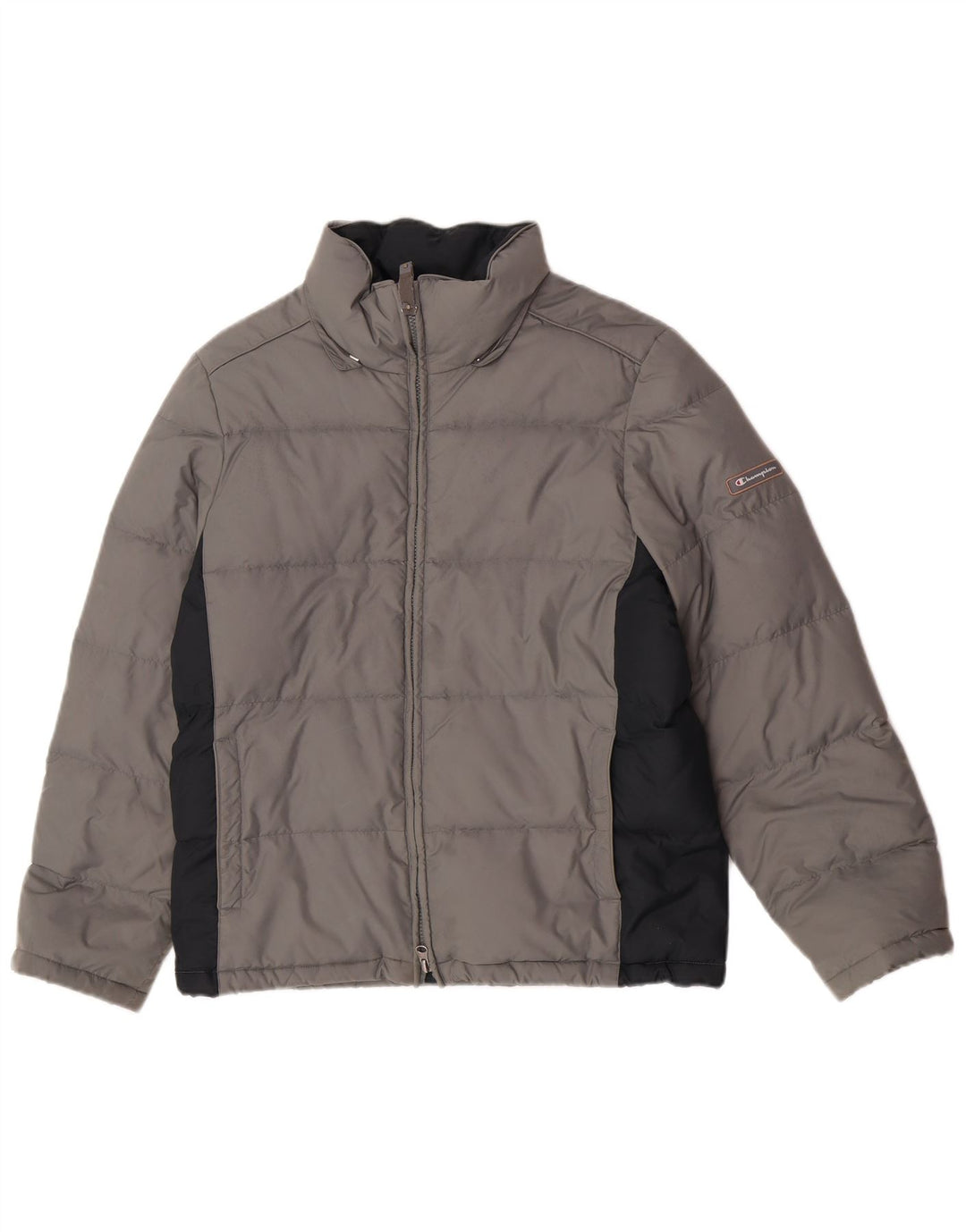 Champion Veste matelassée surdimensionnée pour homme UK 10 Small Gris Colorblock