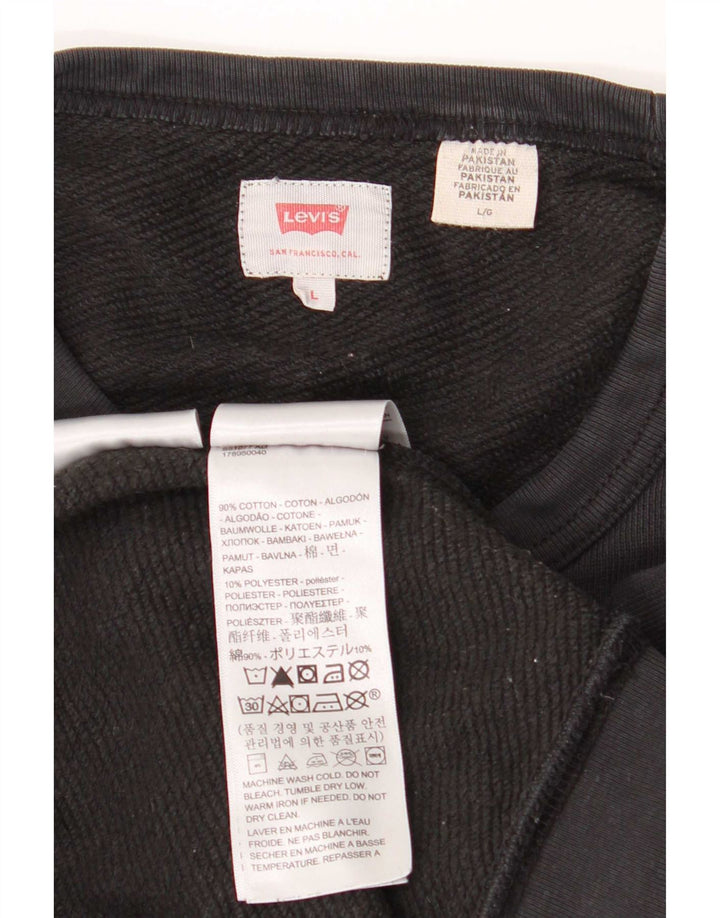 Levi's Graphic Regular Fit Sweatshirt Jumper Homme Noir Coton