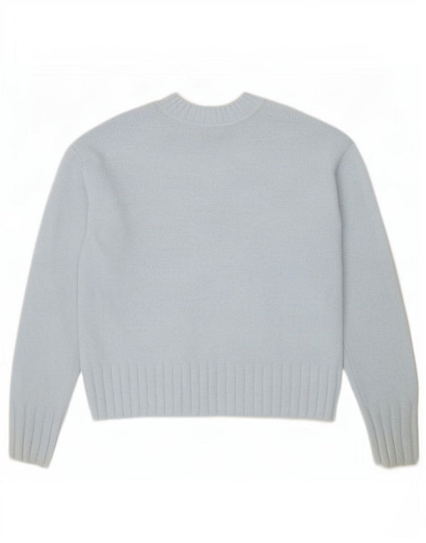 Marks & Spencer Pull surdimensionné à col en V pour femme UK 6 XS Bleu