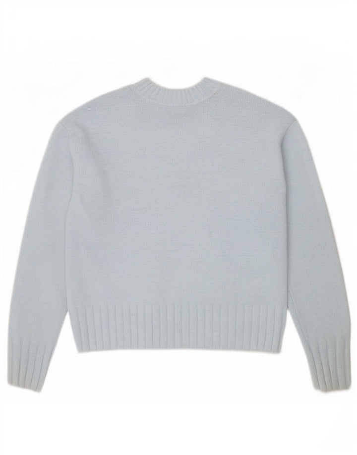 Marks & Spencer Pull surdimensionné à col en V pour femme UK 6 XS Bleu