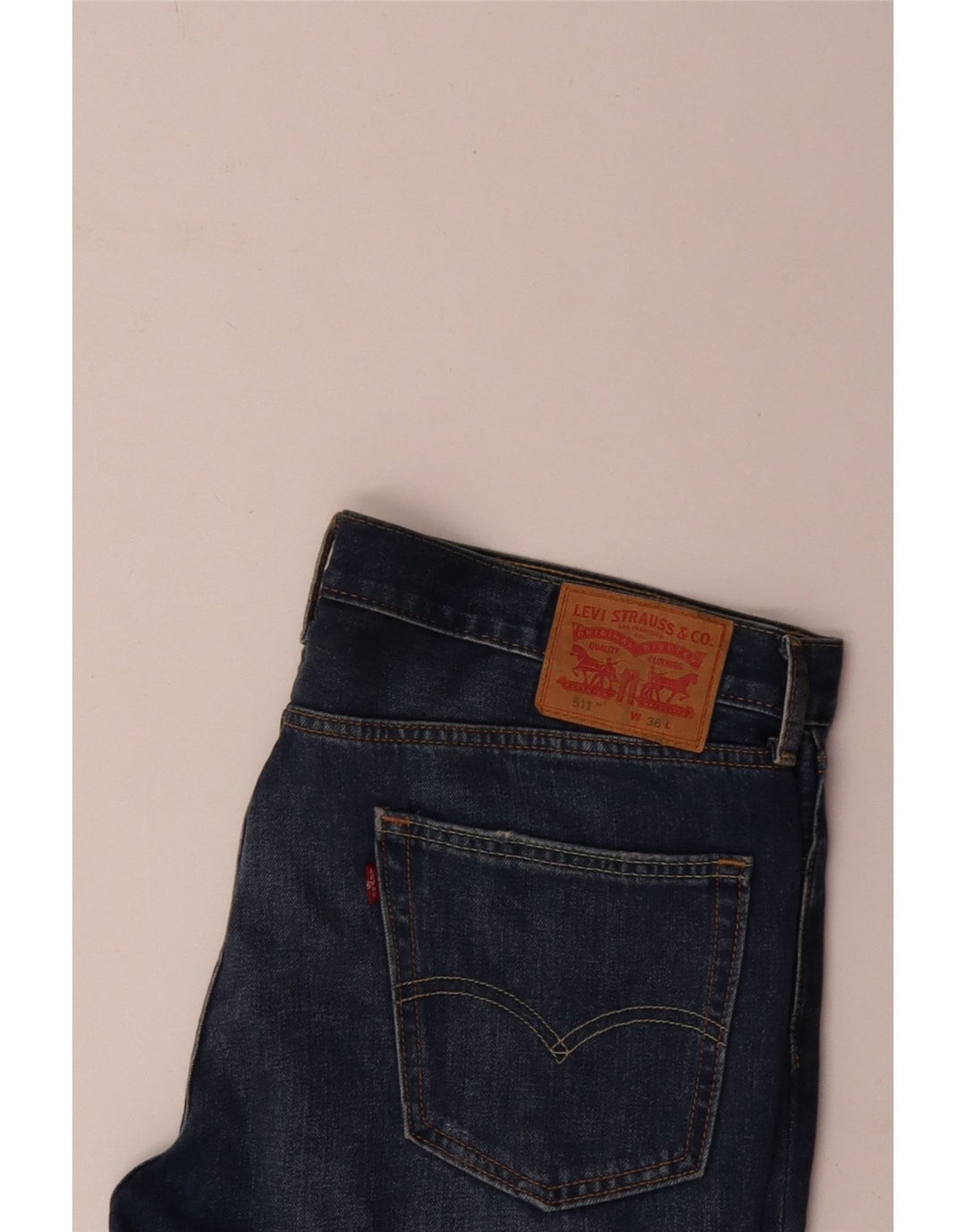 Levi's Short en Jean 511 Distressed W36 Homme Bleu Large Coton
