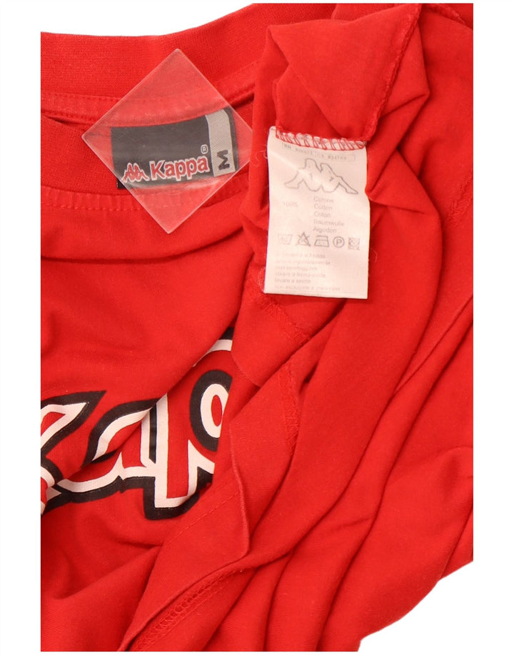 KAPPA T-Shirt Graphique Homme Rouge Moyen Coton