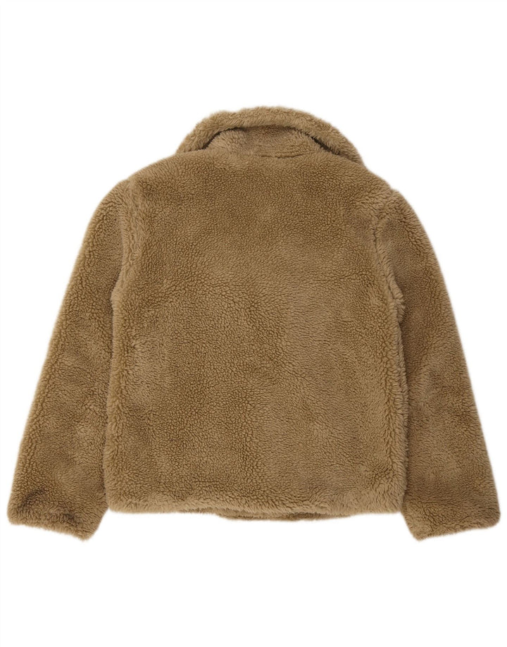 Weird Fish Veste Sherpa Teddy Bear pour Femme UK 12 Beige Moyen Polyester