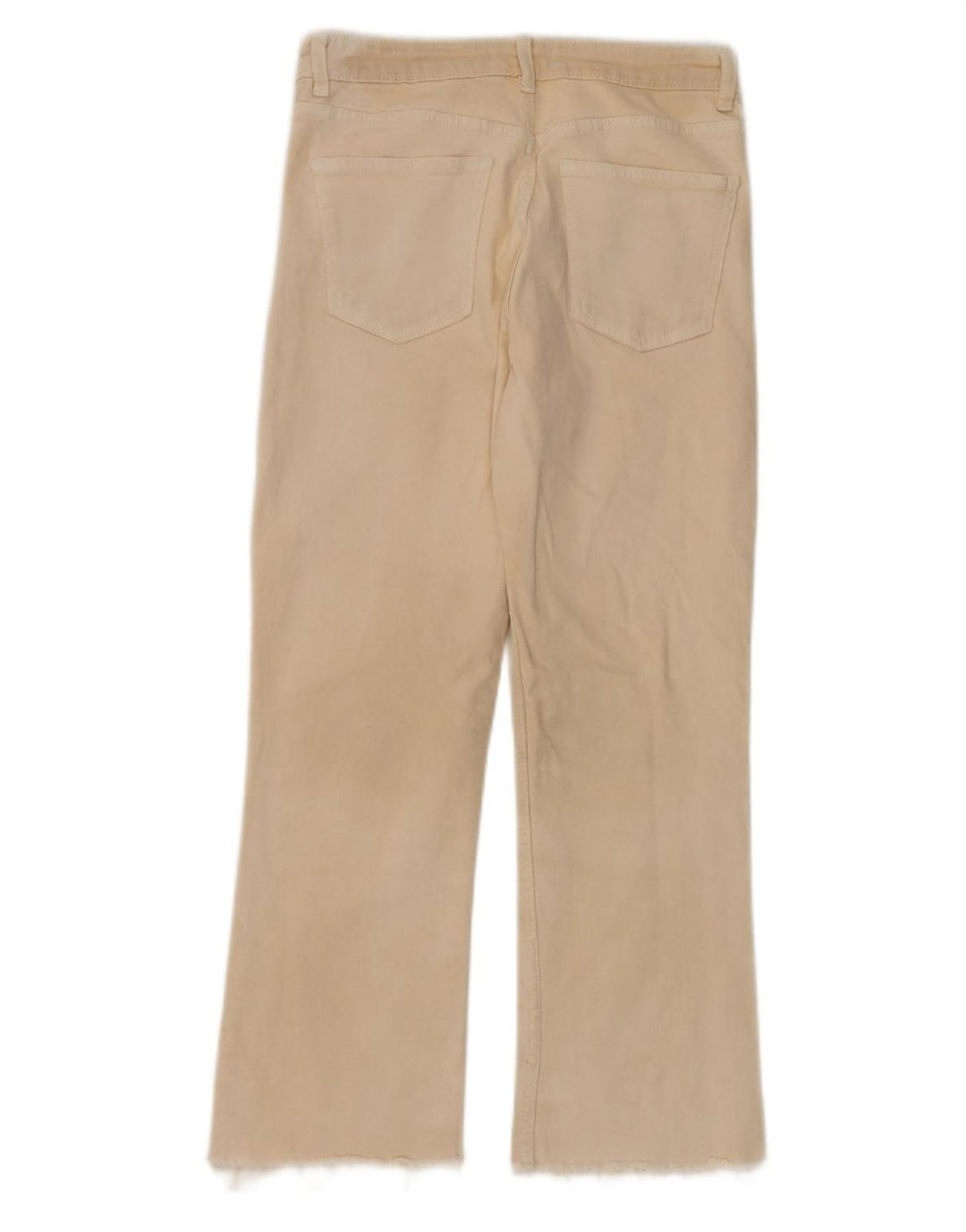Zara Pantalon décontracté bootcut pour femme EU 40 Medium W30 L26 Beige