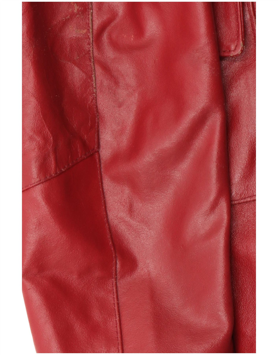 manteau en cuir femme vintage UK 18 XL Cuir Rouge