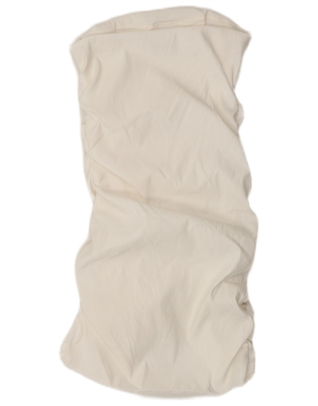 Zara Femme Robe Bustier UK 12 Moyen Blanc Coton