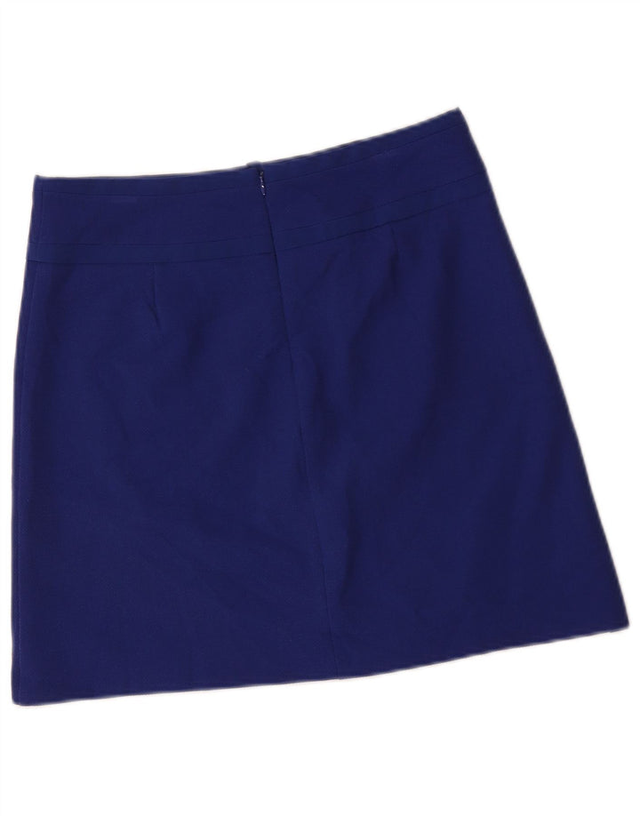 Marks & Spencer Mini-jupe femme UK 10 Small W30 Bleu Polyester
