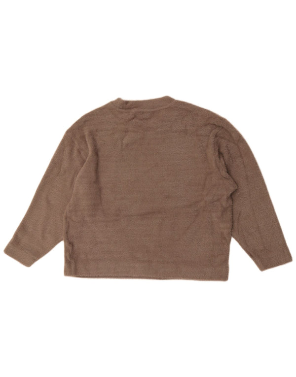 Marks & Spencer Pull surdimensionné à col rond pour femme UK 16 Large Beige