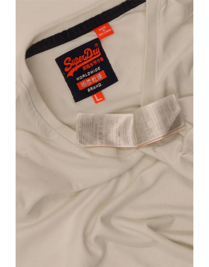 Superdry T-Shirt Homme Blanc Large Coton