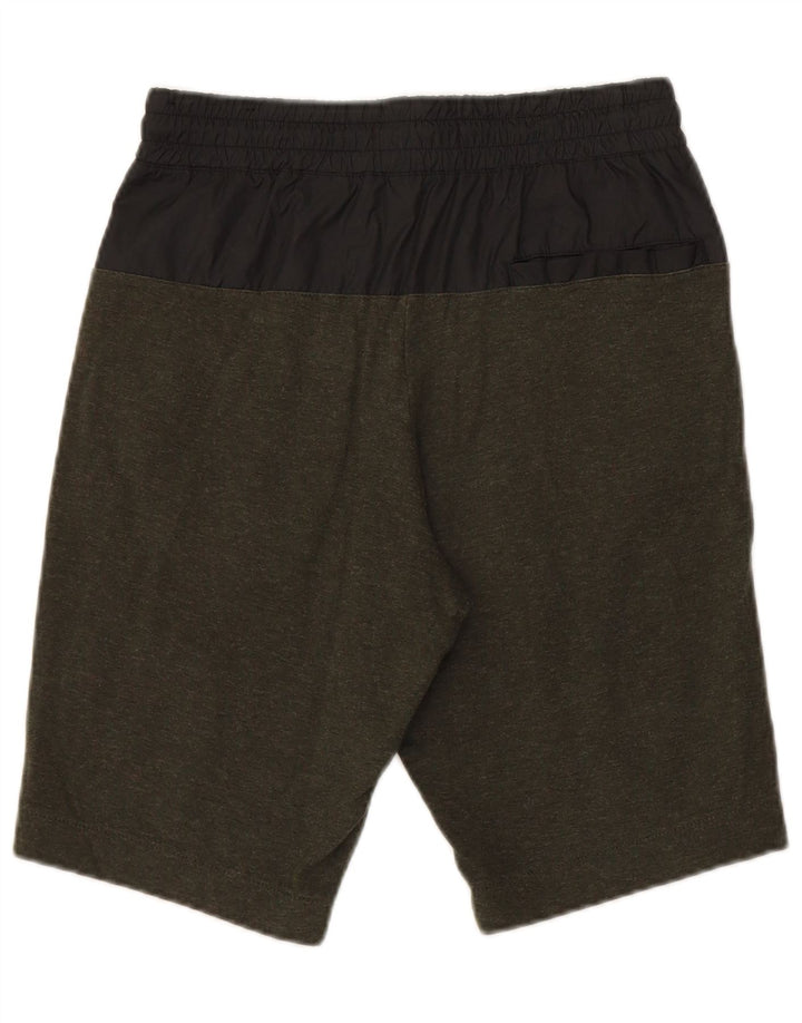 NIKE Mens Sport Shorts Small  Khaki Colourblock Cotton