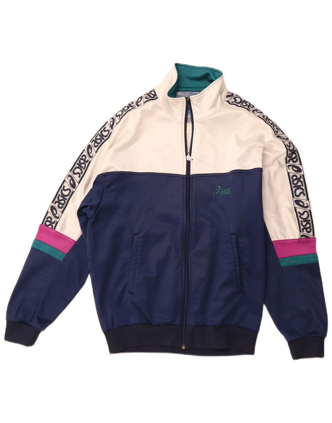 Asics Survêtement Complet Femme IT 48 XL Bleu Marine Colourblock Polyamide